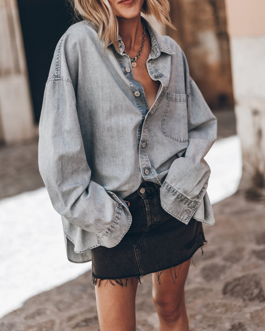 The Blue Loose Denim Shirt